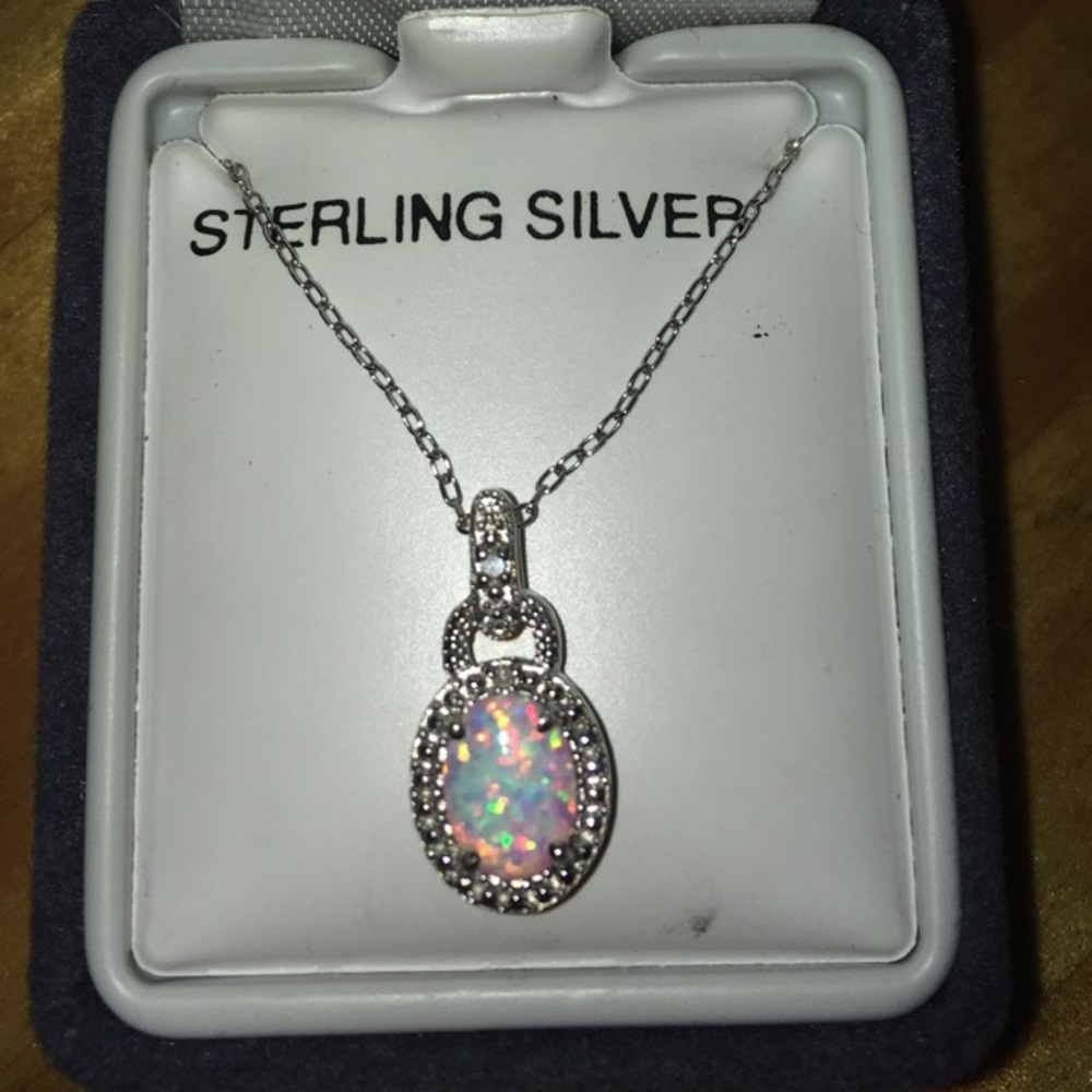 OPAL STERLING SILVER NECKLACE